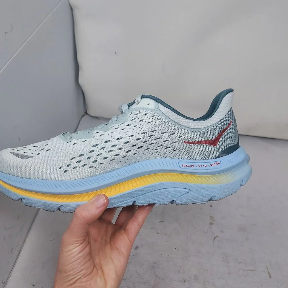 HOKA ONE ONE Blue Yellow Mens Kawana Sneaker - Picture 10 of 10